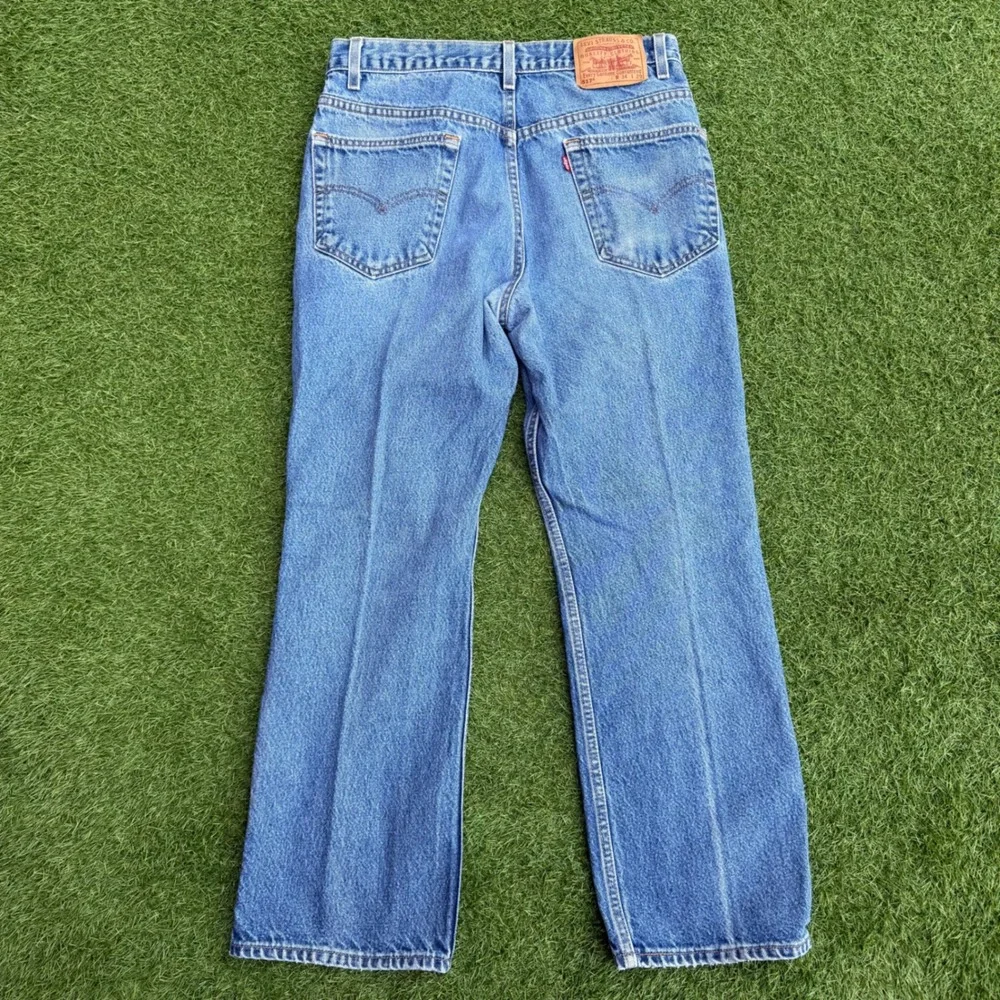 Vintage Levis 517 Mens 34x29 Blue Bootcut Jeans Made in USA 0100 Denim 517-0217‎
